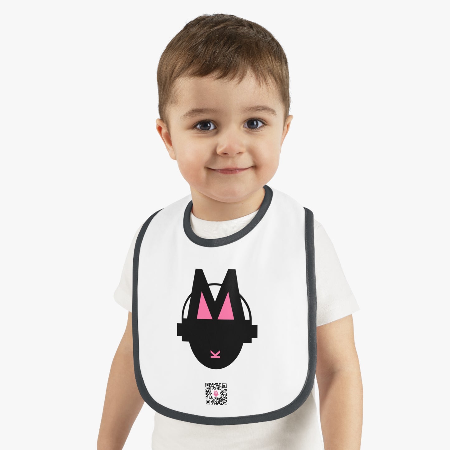 Baby Contrast Trim Jersey Bib