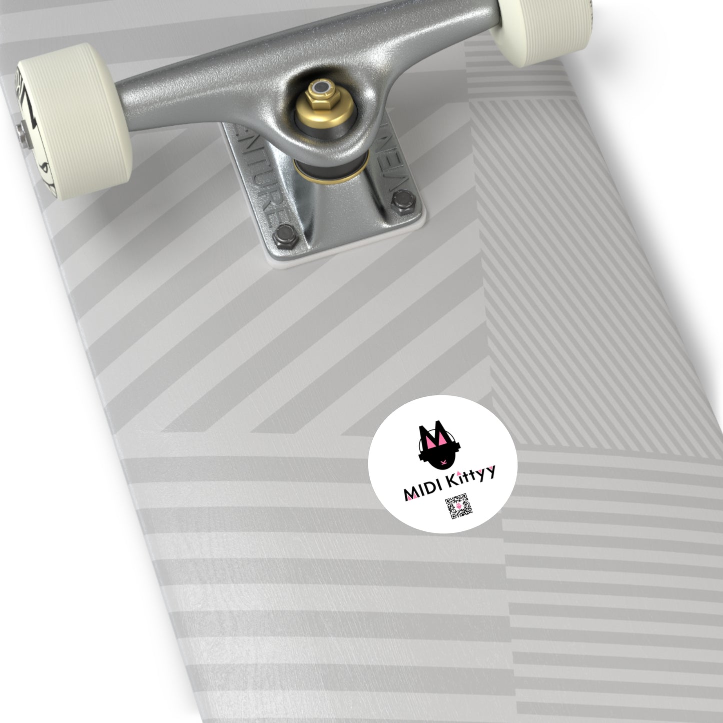 Black on White Round Logo Stickers