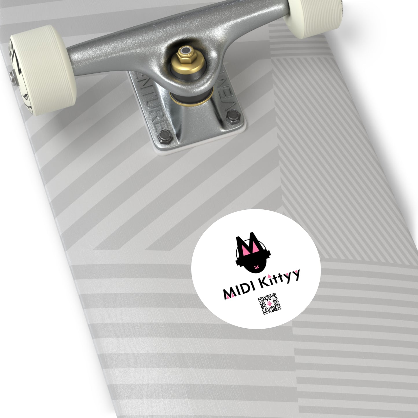 Black on White Round Logo Stickers